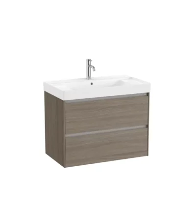 ROCA Ona A851691511 Шкаф с две чекмеджета и умивалник, 80 см Dark Elm – Онлайн промоция